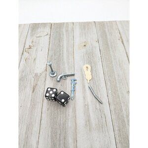 2002 Clue Board Game Replacement Parts Set of 5 Weapons 2 Dice Die